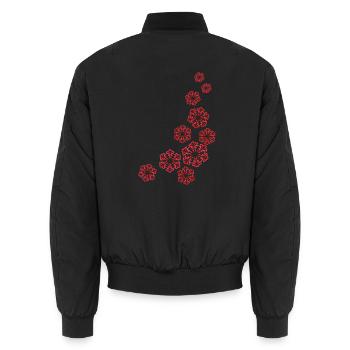 flocons de neige - Bomber unisexe - noir - Dos - AI Model Male 185 light (185cm)