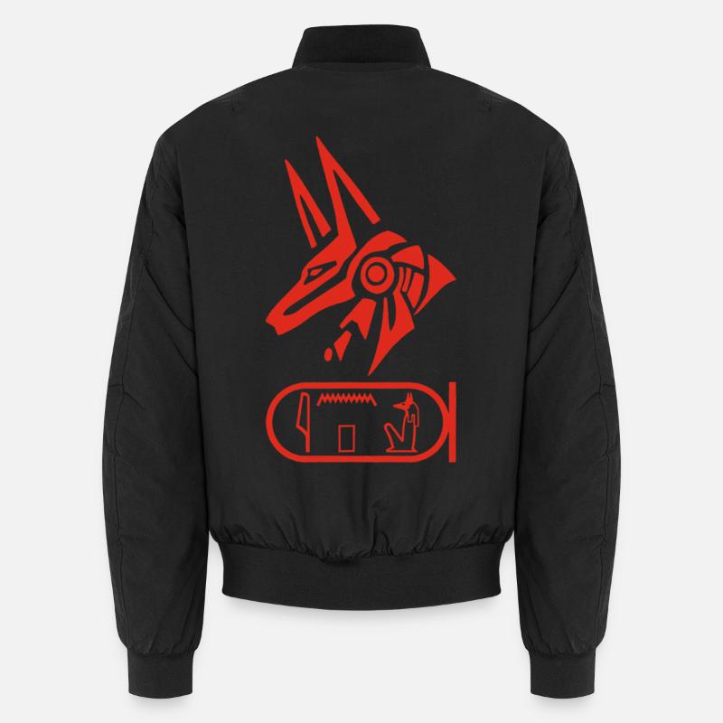 Gott Anubis (rot) Unisex Bomberjacke