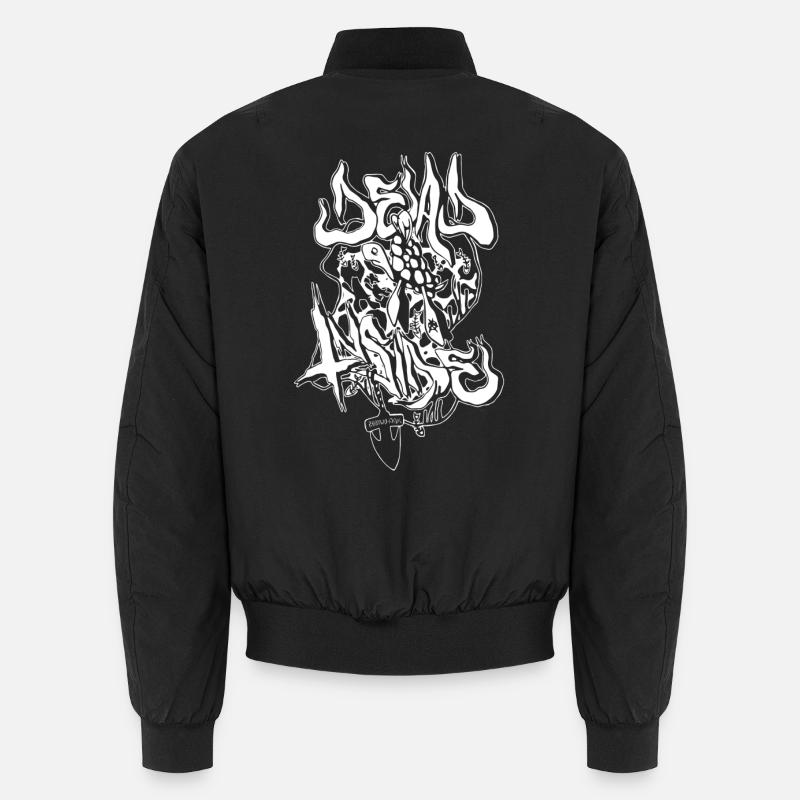 Meta Style Urban Demon Graphics - Unisex Bomber Jacket - black