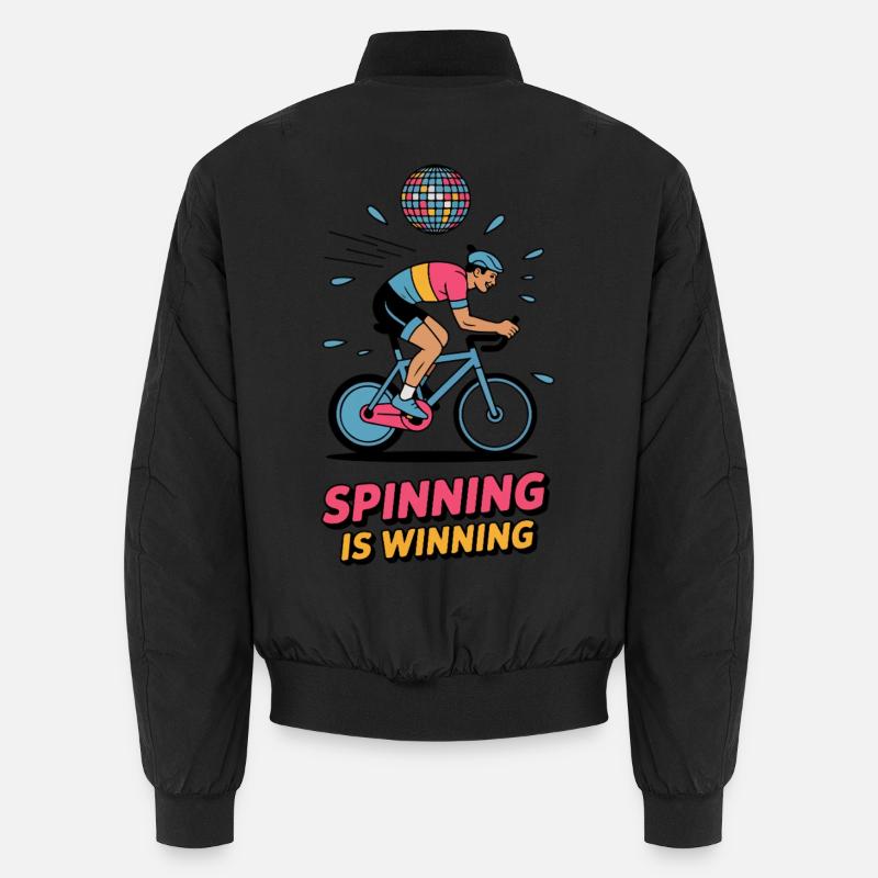 Spinn Is Winning – Retro Trainer - Unisex Bomberjacke - Schwarz