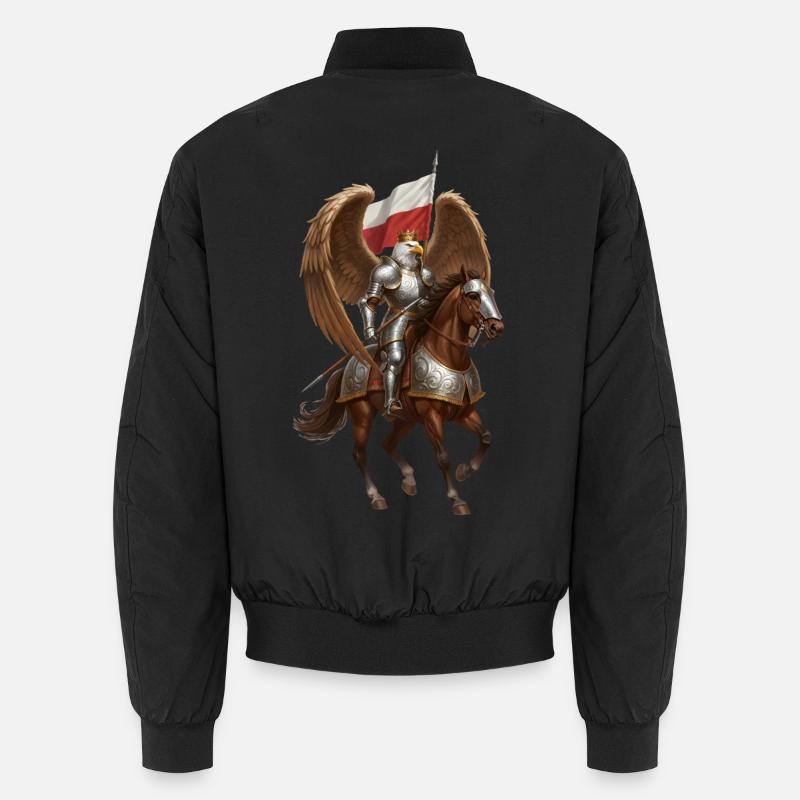 Polish Eagle Winged Hussar Rider Unisex Bomber Jacket