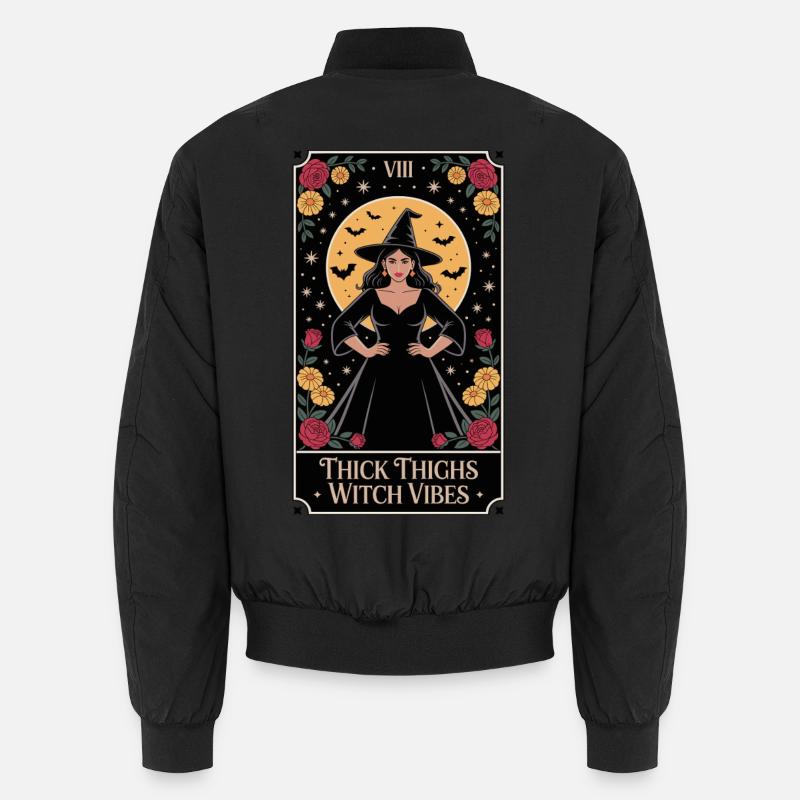 Dicke Oberschenkel Hexenvibes Tarot - Unisex Bomberjacke - Schwarz