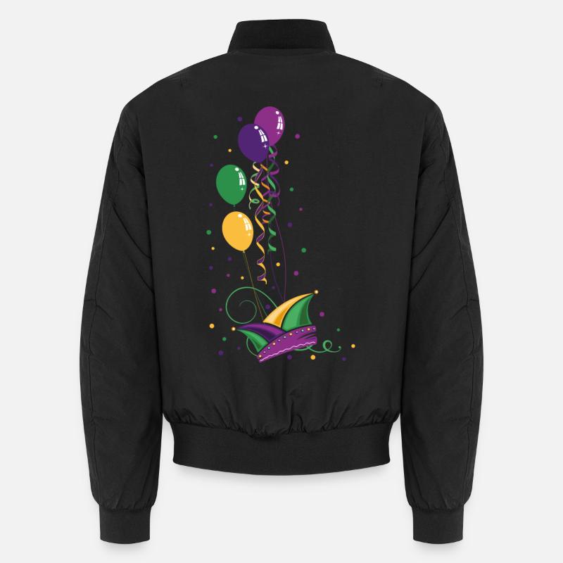 Karneval Mardi Gras Narrenkappe Luftballons Unisex Bomberjacke