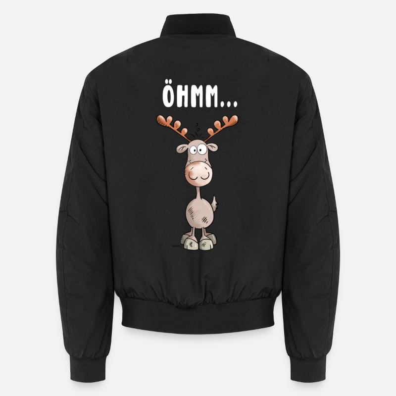 Öhmm Elch - Unisex Bomberjacke - Schwarz