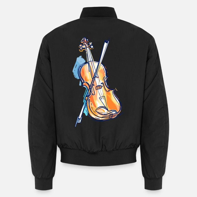 Dessin de violon Bomber unisexe
