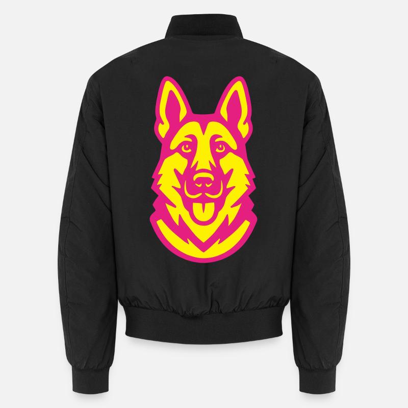 Schäferhund Pop-Art Unisex Bomberjacke