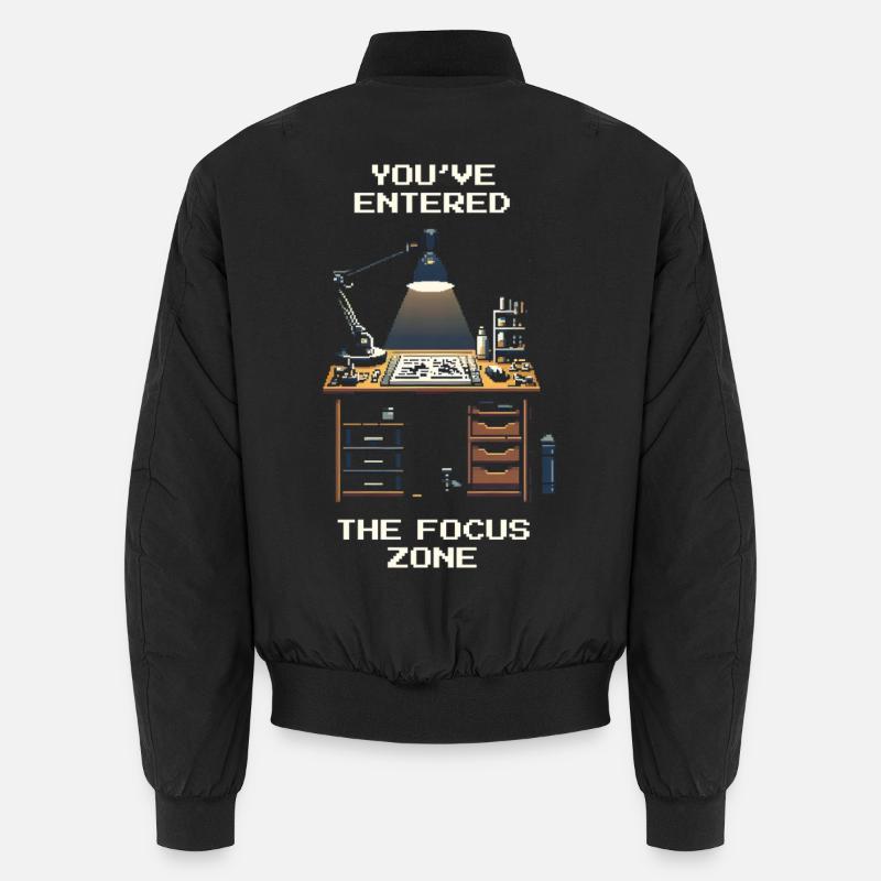 In the Focus Zone | Model Making & Miniatures Unisex Bomber Jacket