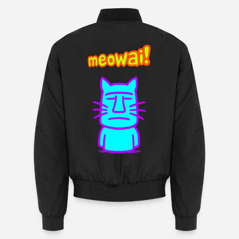 Moai Cat - Bomber unisexe - noir