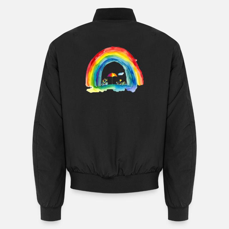 Regenbogen Unisex Bomberjacke
