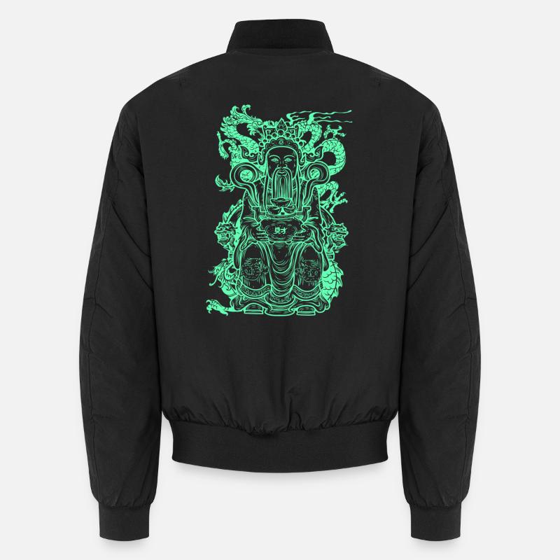 Figure de Bouddha - Bomber unisexe - noir