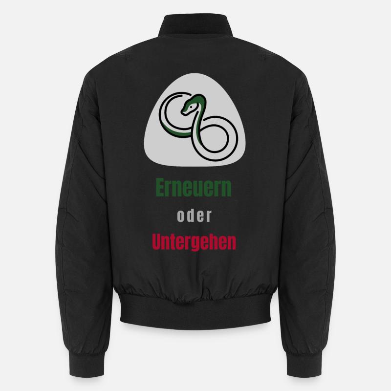 Erneuern oder Untergehen - Unisex Bomberjacke - Schwarz