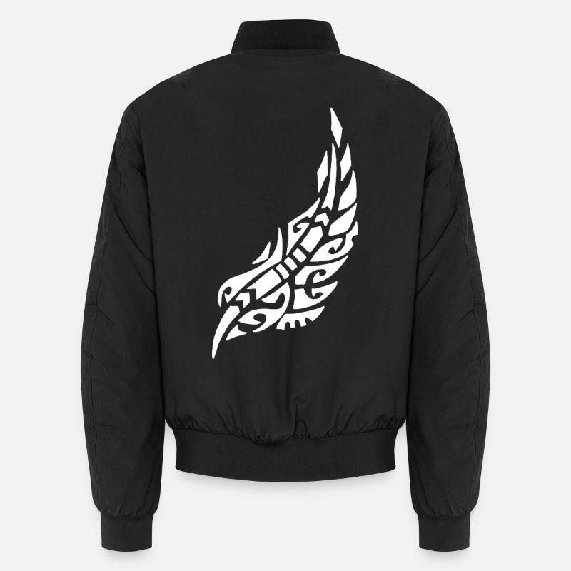 Weiße Vogelfeder Unisex Bomberjacke