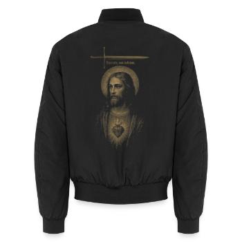 Discernment, not judgement. - Unisex Bomber Jacket - black - Back - AI Model Male 185 light (185cm)