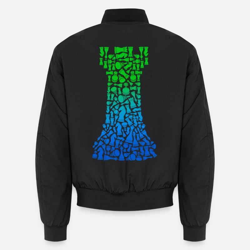Chess Chess Set Chess Pieces Chess Player Unisex Bomber Jacket