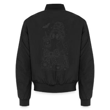 Mama Geist - Unisex Bomberjacke - Schwarz - Hinten - AI Model Male 185 light (185cm)