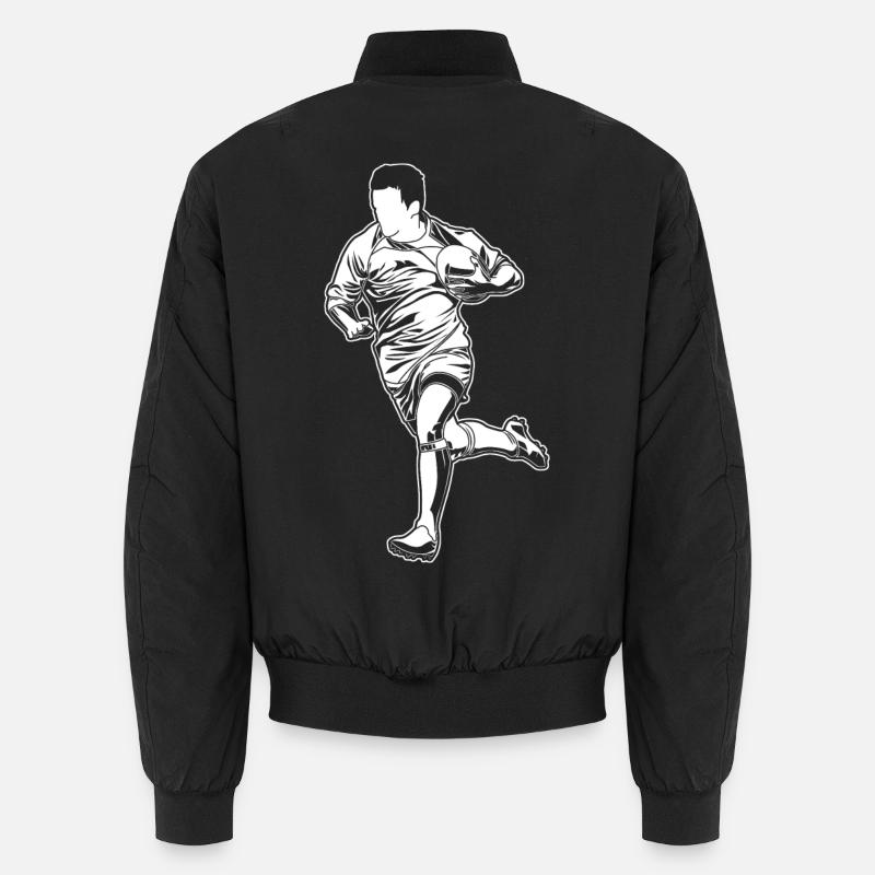 Rugby player drawing Unisex Bomber Jacket