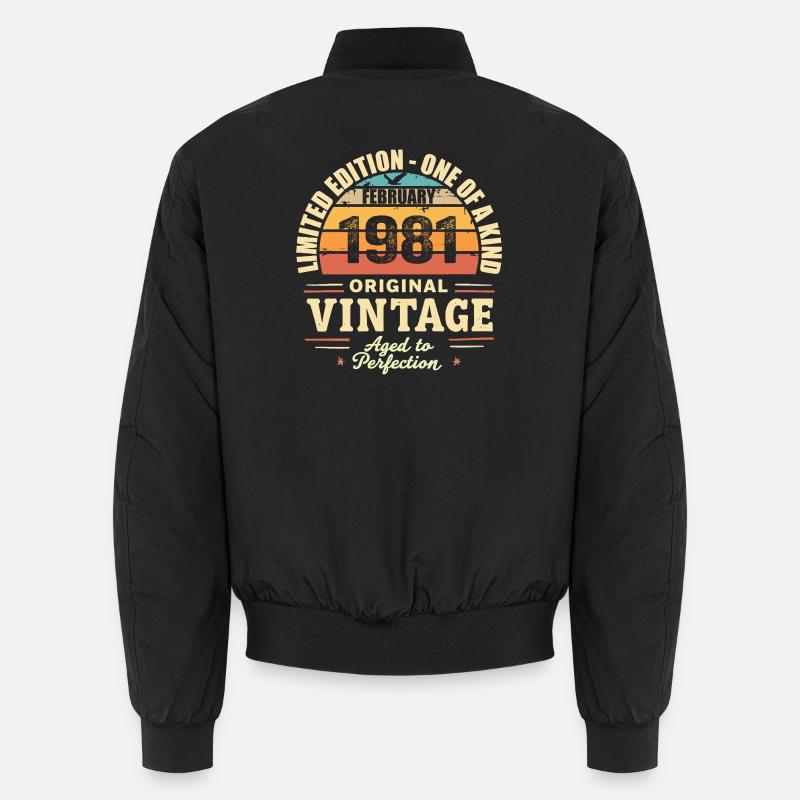 February 1981 Birthday Gift February 1981 Unisex Bomber Jacket