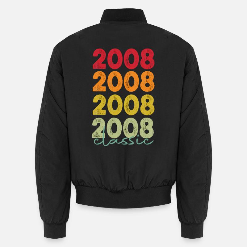 18th Birthday 18 Years 2008 Retro Unisex Bomber Jacket