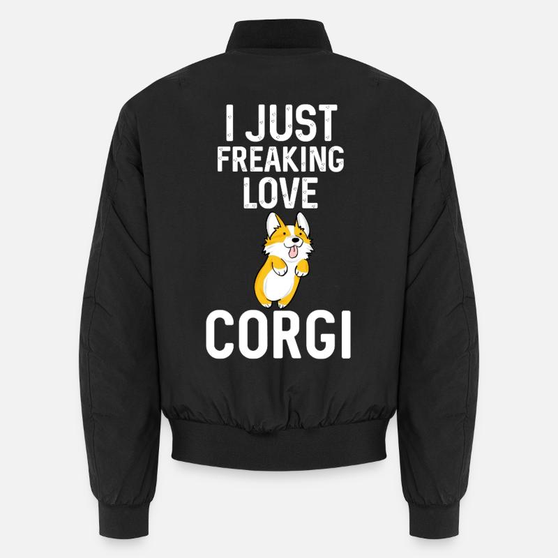 J’adore vraiment le corgi – drôle de diction Bomber unisexe