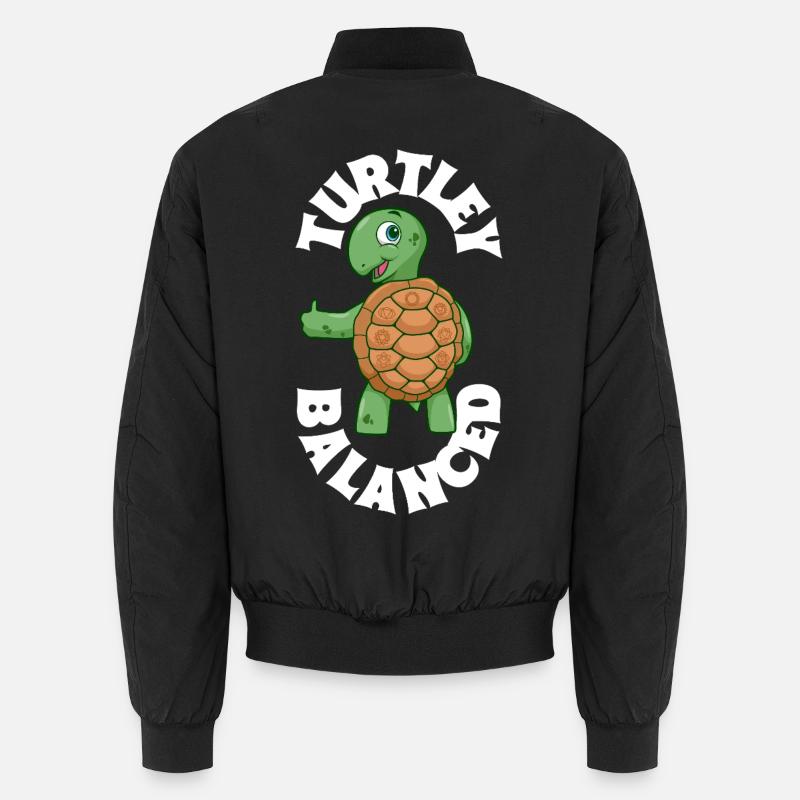 Équilibre Tortue - Chakra - Bomber unisexe - noir