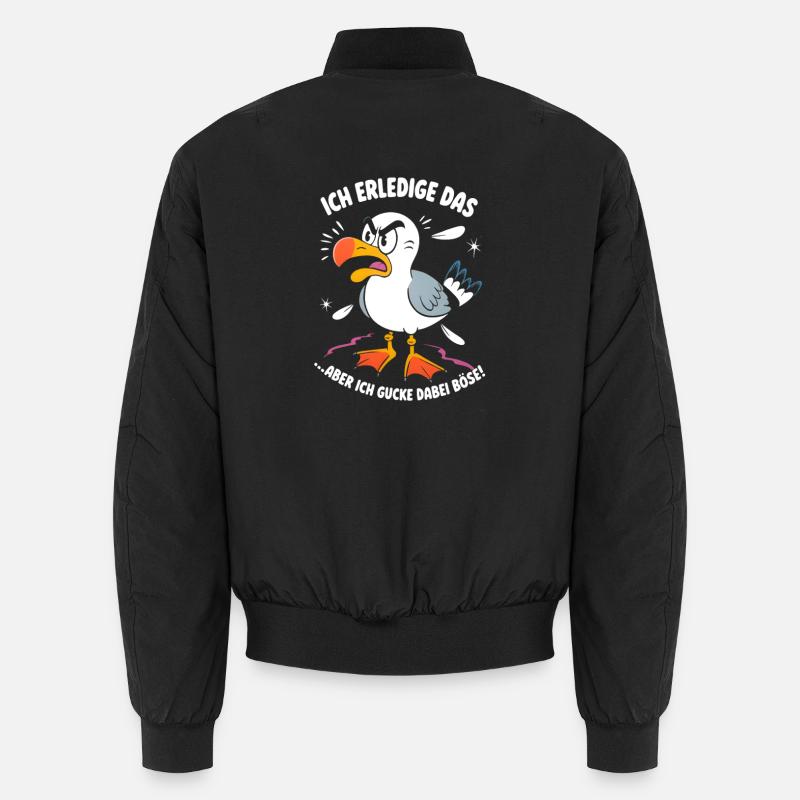 Ich mach das Möwe lustiger Büro Spruch Unisex Bomberjacke