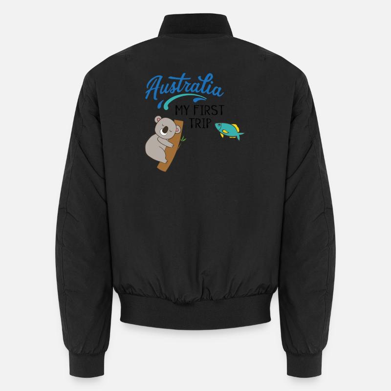 Australia - Unisex Bomber Jacket - black