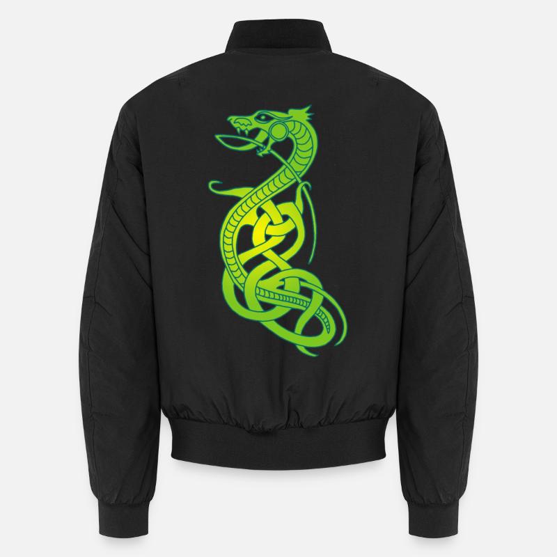 Serpent vert et jaune infini Bomber unisexe