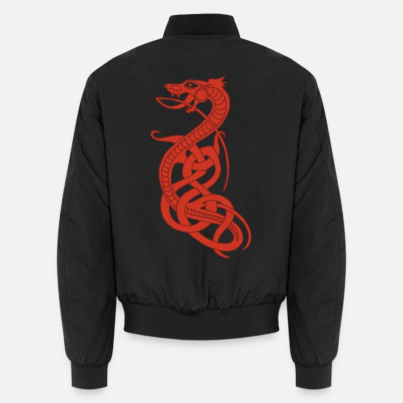 Unendliche rote Schlange Unisex Bomberjacke