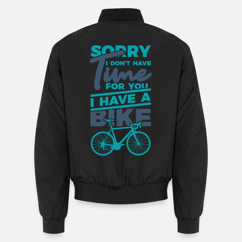 Funny cyclist's saying - Unisex Bomber Jacket - black