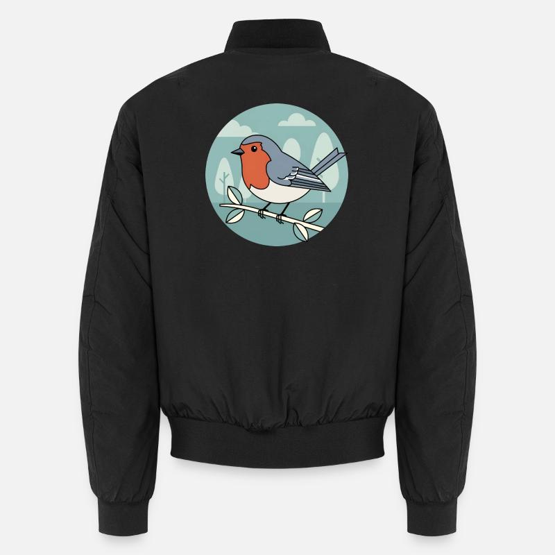 Rotkehlchen Unisex Bomberjacke