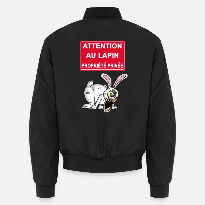 Attention au lapin blanc Bomber unisexe