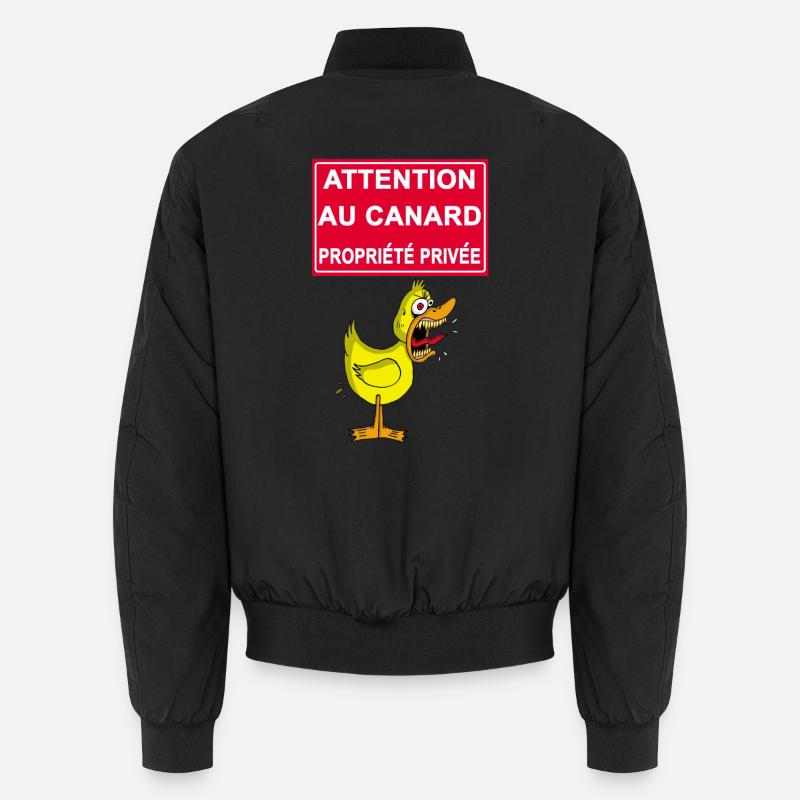 Attention au canard jaune Bomber unisexe