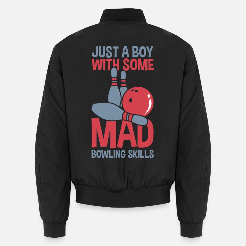 Bowling Junge - Unisex Bomberjacke - Schwarz