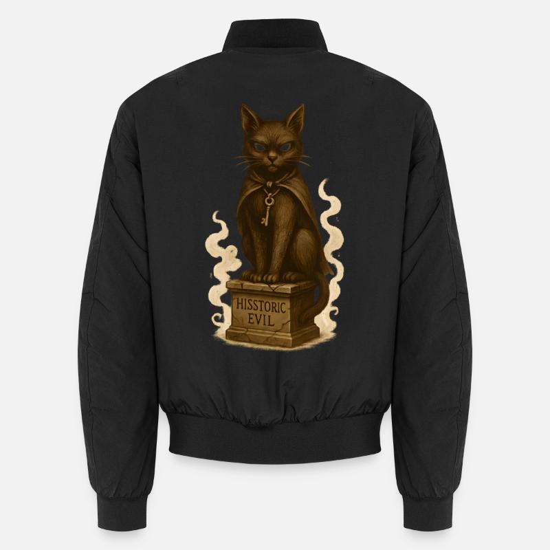 Dark Cat Magic Mask Unisex Bomber Jacket