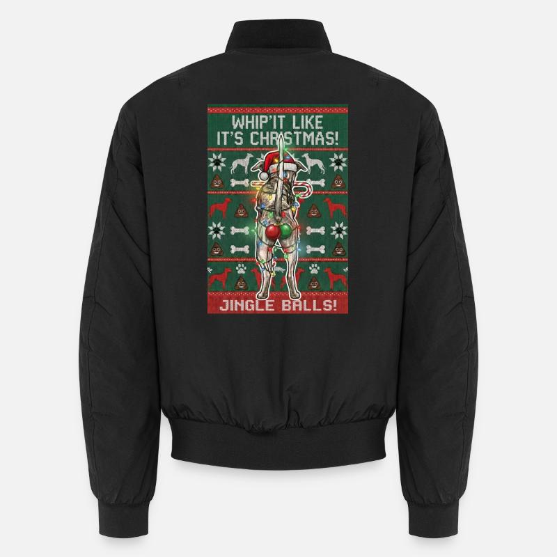 Whip'It Like It's Christmas BACK - Unisex Bomber Jacket - black