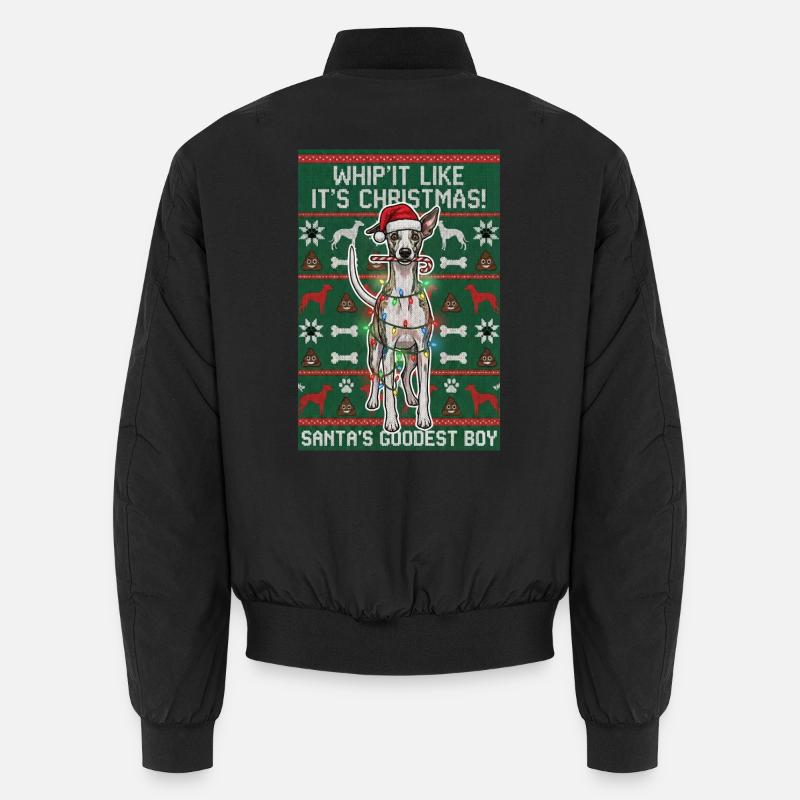 Whip'It Like It's Christmas FRONT - Unisex Bomber Jacket - black