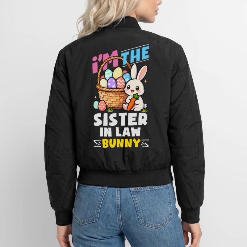 Happy Easter Sweet Easter Bunny Egg Hunt Easter Eggs Unisex Bomber Jacket