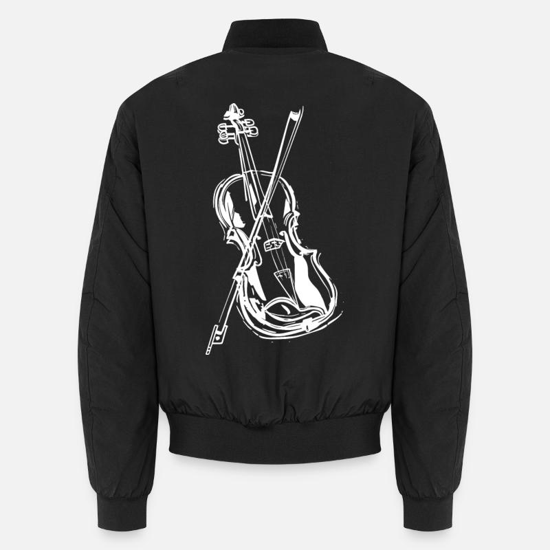Dessin de violon Bomber unisexe