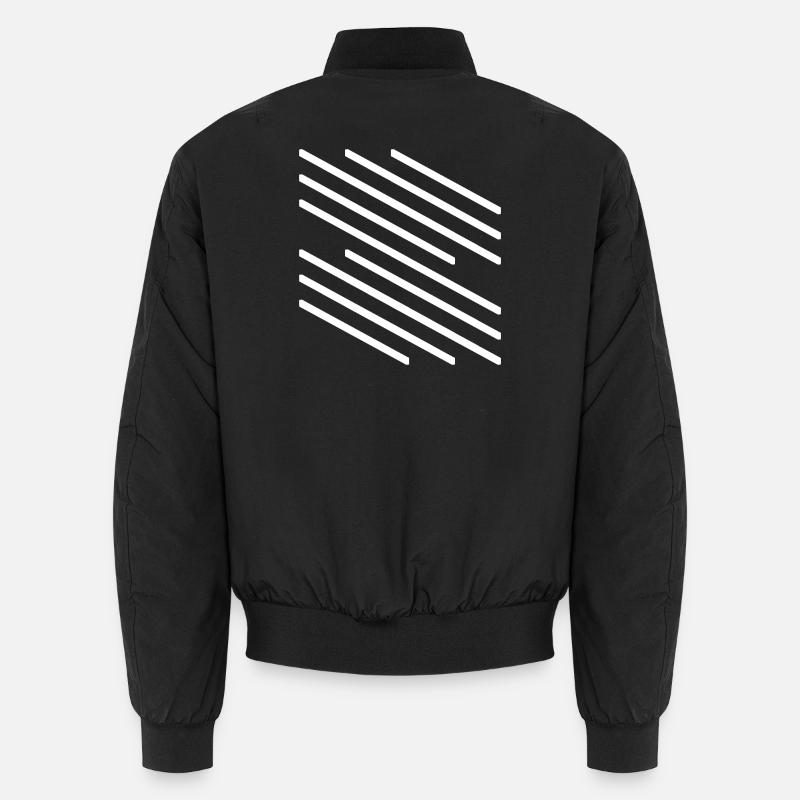 Minimalist Diagonal Line Pattern design Unisex Bomber Jacket