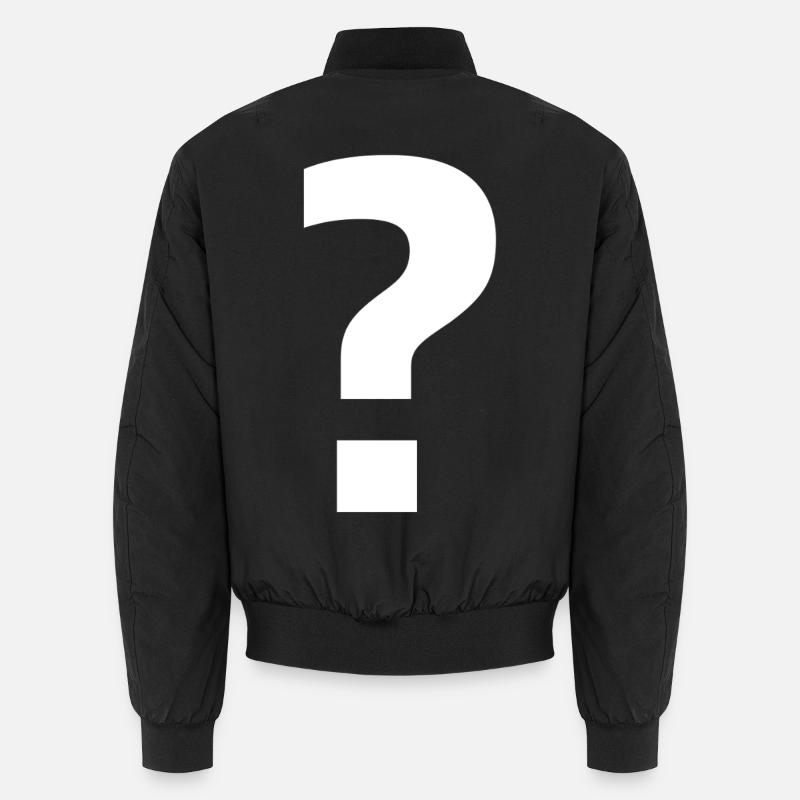 Question mark | stylish curiosity - Unisex Bomber Jacket - black