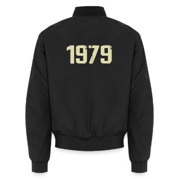 Jubilé 1979 - Bomber unisexe - noir - Dos - AI Model Male 185 light (185cm)