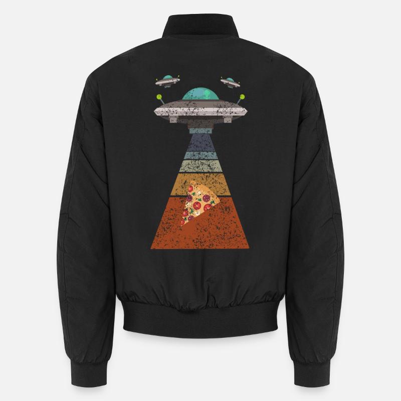 Pizza Ufo - Unisex Bomber Jacket - black