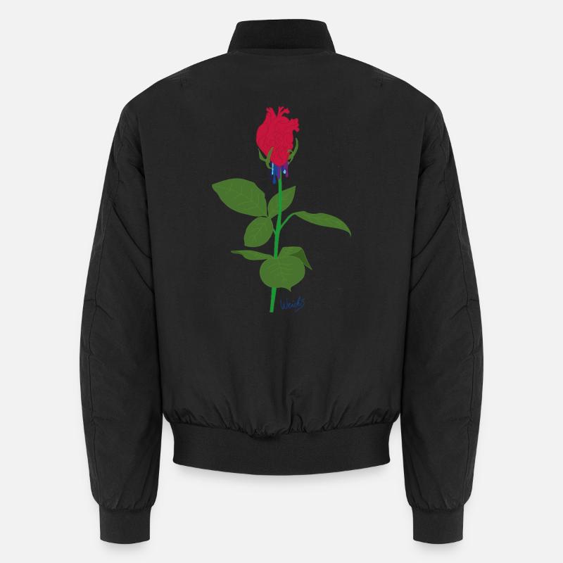 Heart rose Unisex Bomber Jacket