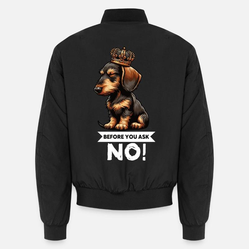 Before You Ask Rauhaardackel Dackel Teckel Tekkel Unisex Bomberjacke