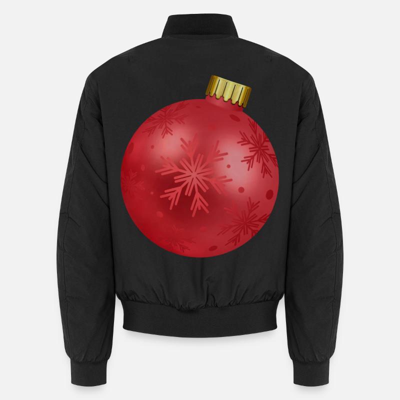 Weihnachtskugel schwanger Babybauch Geschenk - Unisex Bomberjacke - Schwarz