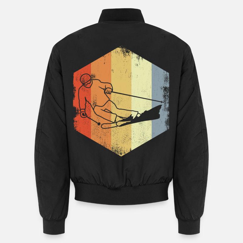 Skiing - Unisex Bomber Jacket - black