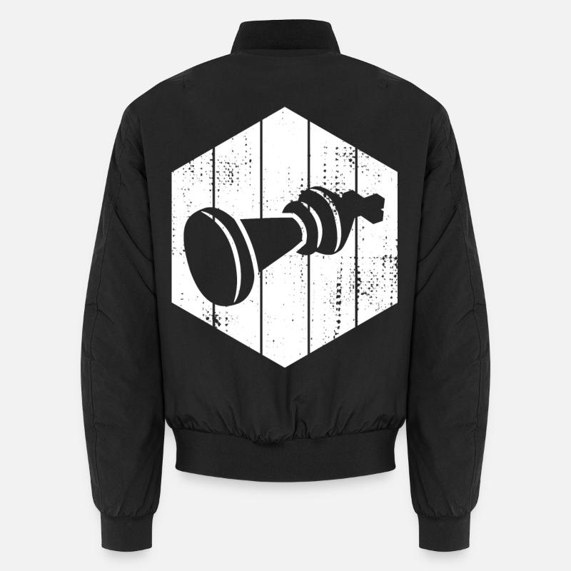 Dessin de pièces d’échecs - Bomber unisexe - noir