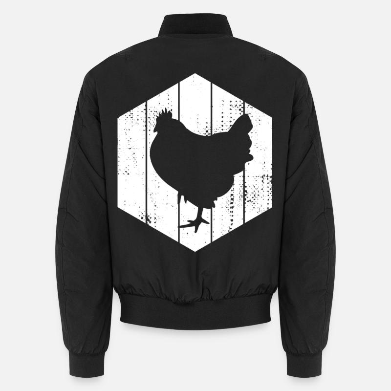 Dessin de poule Bomber unisexe