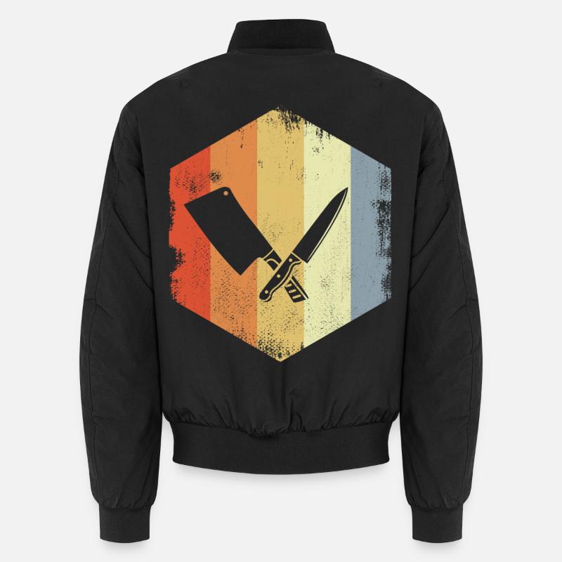 Metzger Hackbeil Skizze Unisex Bomberjacke