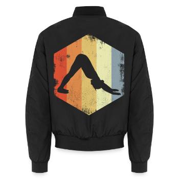 Dessin de Yogini - Bomber unisexe - noir - Dos - AI Model Male 185 light (185cm)